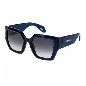 JUSTCAVALLI moteriški drugelio formos akiniai nuo saulės SJC149-5307FK Havana rudi gradientiniai 53mm