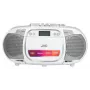 JVC RC-E451W nešiojamasis CD grotuvas su FM/AM radiju, AUX įvestimi, bosų stiprinimu, baltas