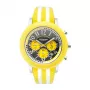 K&BROS Unisex Analoginis Laikrodis 9427-3-710 43mm Nerūdijančio Plieno Korpusas Juodas Ciferblatas Odinis Dirželis