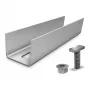 K2 Systems RailConnector Ultra Light vidinė jungtis SolidRail ir CrossRail sistemoms - aliuminis, surinkta