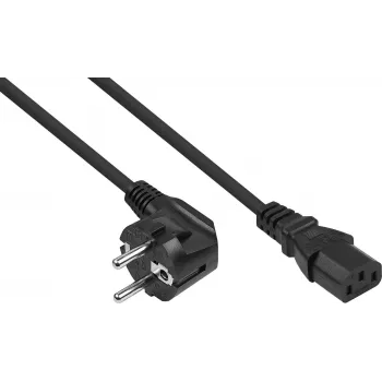 Kabelmeister kampuotas Schuko į C13 maitinimo kabelis 0,5 m juodas 0,75 mm² SK0130-S005