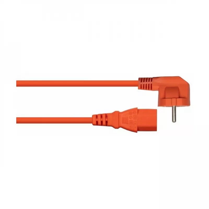 Kabelmeister kampinis Schuko į C13 maitinimo laidas 0.5m oranžinis