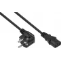 Kabelmeister kampuotas Schuko į C13 maitinimo kabelis 1m juodas 0.75mm² SK0130-S010