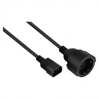 Kabelmeister C14 į Schuko lizdą maitinimo adapterio laidas 0,15 m juodas