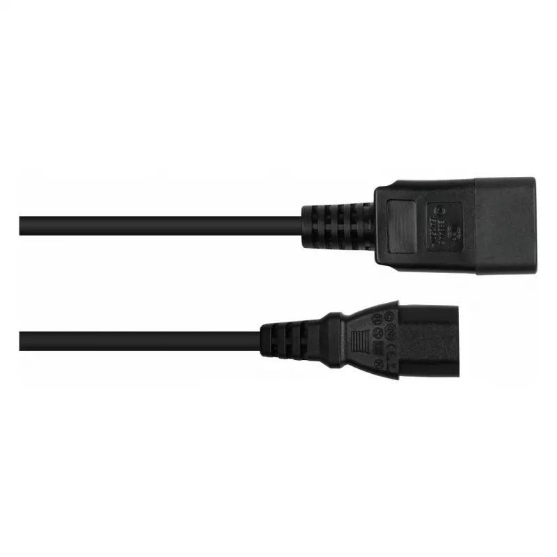 Kabelmeister C20 į C13 ilginamasis maitinimo laidas, 2 m, juodas