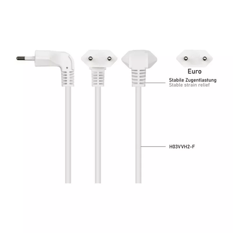 kabelmeister Euro ilginamasis laidas su 3 Schuko lizdais, 0,25 m, juodas (16 A, 3680 W)