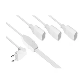 kabelmeister Euro ilginamasis laidas su 3 Schuko lizdais, 0,25 m, juodas (16 A, 3680 W)