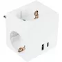 KABELMEISTER Power Strip Cube su 3x Schutzkontakt lizdais, USB-C 20W PD 3.0 ir USB-A 18W, 1,5 m, baltas