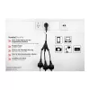 Kabelmeister SK0103-S002 3 krypčių Schuko maitinimo skirstytuvas, 90° kampinis kištukas, 0,2 m laidas, juodas