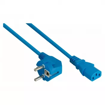 KABELMEISTER SK0130-B050 Kampinis Schuko į C13 maitinimo laidas, mėlynas, 5 m