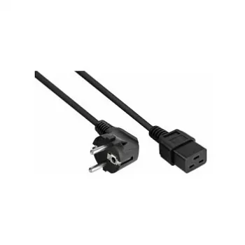 Kabelmeister SK0190-S050 Schuko maitinimo laidas, 90° kampu lenktas CEE 7/7 į C19, 5 m, juodas