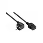 Kabelmeister SK0190-S050 Schuko maitinimo laidas, 90° kampu lenktas CEE 7/7 į C19, 5 m, juodas