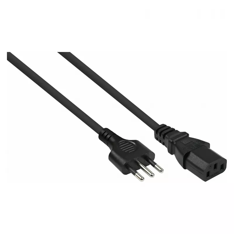 Kabelmeister SK6530-S018 AC maitinimo laidas, itališkas I tipo (CEI 23-16) į IEC C13, 0,5 m, juodas