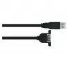 Kabelmeister USB 3.0 panelinis prailginimo kabelis, USB-A kištukas į USB-A lizdą, 0.5 m, juodas, UL sertifikuotas