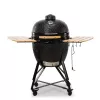 Kamado Bono Grande keraminė kepsninė 23″ su anglimis ir vežimėliu, juoda