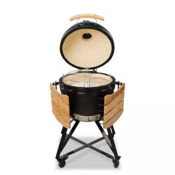 KAMADO BONO MEDIA 20 (52CM) Keraminė anglies kepsninė, blizgi juoda