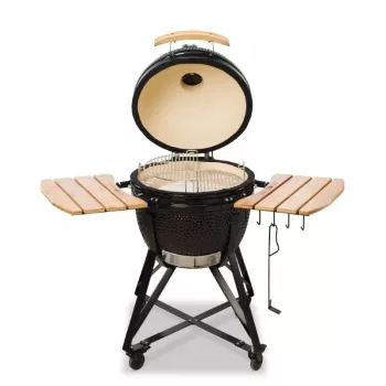 KAMADO BONO MEDIA 20 (52CM) Keraminė anglies kepsninė, blizgi juoda