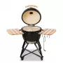 KAMADO BONO MEDIA 20 (52CM) Keraminė anglies kepsninė, blizgi juoda