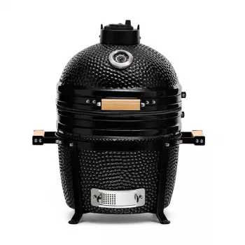 KAMADO BONO MINIMO 15 (40CM) Kamado keraminis grilis, 33 cm kepimo grotelės, blizgiai juoda