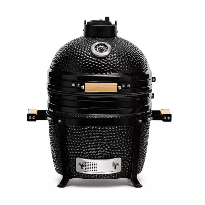 KAMADO BONO MINIMO 15 (40CM) Kamado keraminis grilis, 33 cm kepimo grotelės, blizgiai juoda