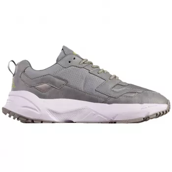 Kappa Turako 243377 1633 vaikiški žemi sportbačiai su dvigubais Velcro dirželiais, pilki/mėlyni/žali