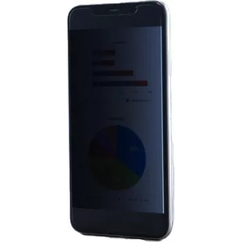 KAPSOLO dvipusis privatumo ekrano apsauginis plėvelė Apple iPhone 14 Pro, lipni PET plėvelė, nuo atspindžių, atspari braižymuisi, nepraleidžianti pirštų atspaudų, permatoma KAP13011