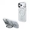 Karl Lagerfeld IML Ring Stand 360 Kameo Metal MagSafe dėklas, skirtas iPhone 18 Pro / 17 Pro - permatomas