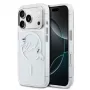 Karl Lagerfeld iPhone 15 Pro MagSafe kietas dėklas permatomas su Karl Script logotipu