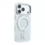 Karl Lagerfeld iPhone 18 Pro Max / 17 Pro Max MagSafe IML žiedo stovas 360 Kameo metalo permatomas dėklas