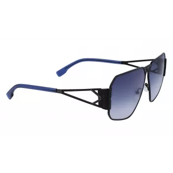 KARL LAGERFELD KL339S-1 Unisex Square Sunglasses - Black Frame Grey Lens 61mm