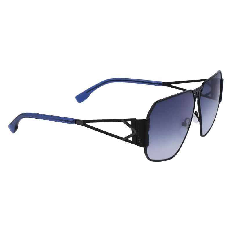 KARL LAGERFELD KL339S-1 Unisex Square Sunglasses - Black Frame Grey Lens 61mm