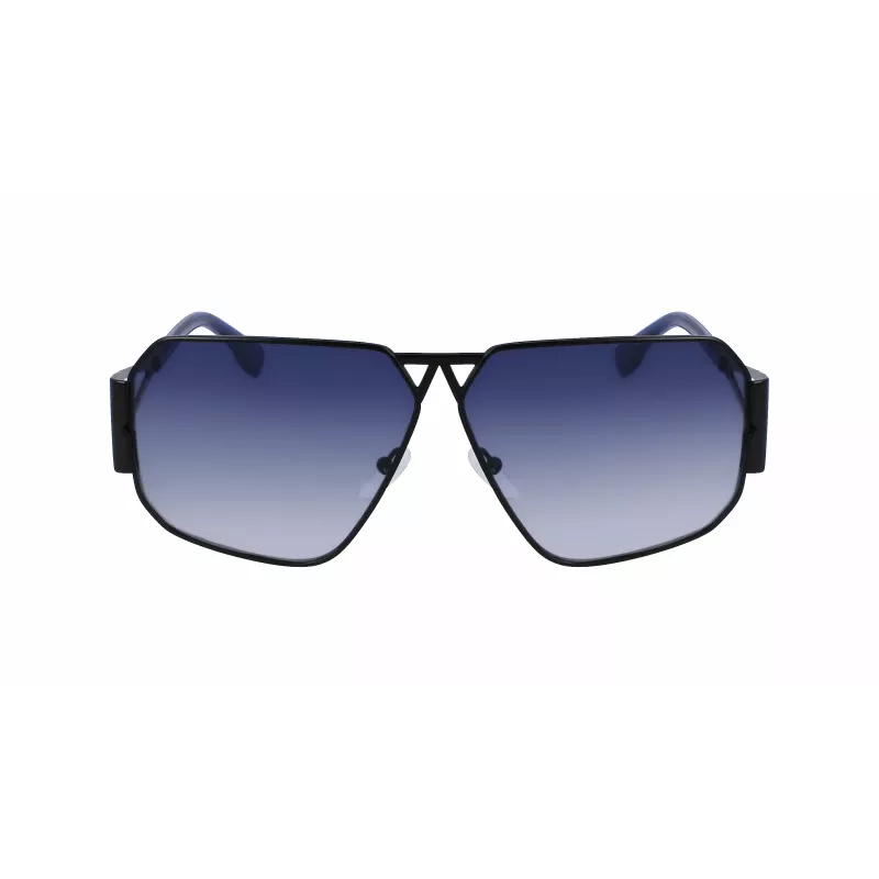 KARL LAGERFELD KL339S-1 Unisex Square Sunglasses - Black Frame Grey Lens 61mm