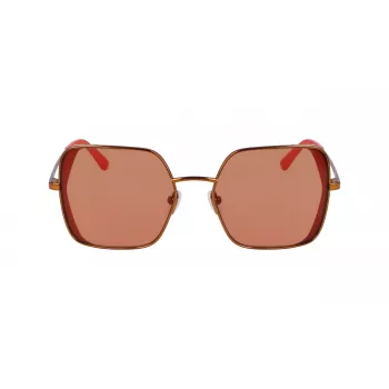 KARL LAGERFELD KL340S-800 Moteriški akiniai nuo saulės - Juodas acetato rėmelis, pilki polikarbonatiniai lęšiai, 56 mm