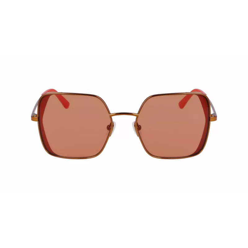 KARL LAGERFELD KL340S-800 Moteriški akiniai nuo saulės - Juodas acetato rėmelis, pilki polikarbonatiniai lęšiai, 56 mm