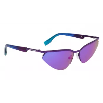 KARL LAGERFELD KL352S6117500 Unisex stačiakampiai akiniai nuo saulės juodi/pilki 61mm