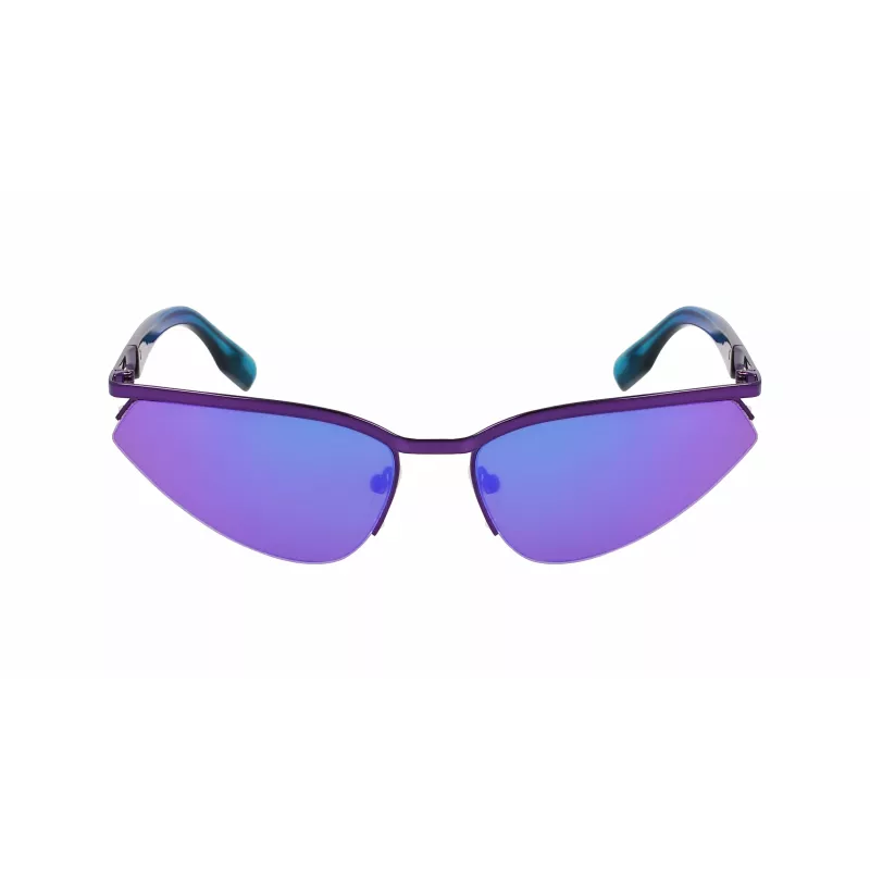 KARL LAGERFELD KL352S6117500 Unisex stačiakampiai akiniai nuo saulės juodi/pilki 61mm