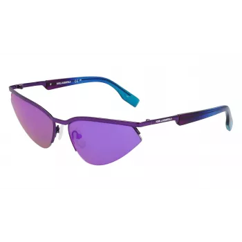 KARL LAGERFELD KL352S6117500 Unisex stačiakampiai akiniai nuo saulės juodi/pilki 61mm
