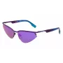 KARL LAGERFELD KL352S6117500 Unisex stačiakampiai akiniai nuo saulės juodi/pilki 61mm