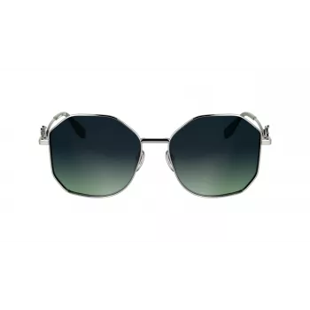 KARL LAGERFELD KL358S-041 Moteriški akiniai nuo saulės - Juodas rėmelis, pilki lęšiai, 57 mm