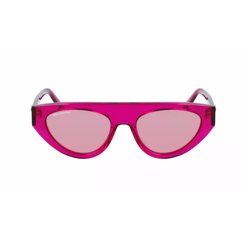 KARL LAGERFELD KL6043S-86 Moteriški kvadratiniai acetatiniai akiniai nuo saulės Juodi/Pilki 52mm