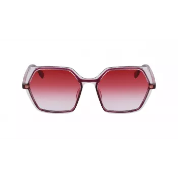 KARL LAGERFELD KL6083S-626 Moteriški katės akies formos akiniai nuo saulės juodi pilki gradientiniai 56mm