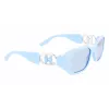 KARL LAGERFELD KL6085S-450 Moteriški akiniai nuo saulės Juodi Dūminiai pilki 55mm