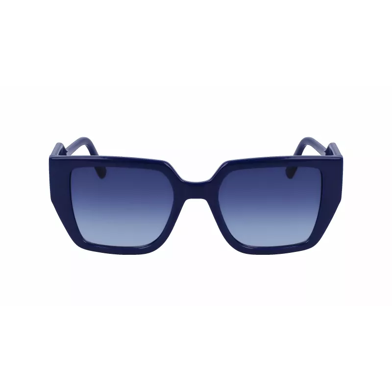 KARL LAGERFELD KL6098S-400 Moteriški akiniai nuo saulės, tamsiai mėlynas rėmelis, pilki gradientiniai lęšiai, 52 mm