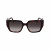 KARL LAGERFELD KL6098SN-240 Moteriški kvadratiniai acetatiniai akiniai nuo saulės - Rudi Havana rėmeliai, rudi gradientiniai lęšiai - 52/19/140 mm