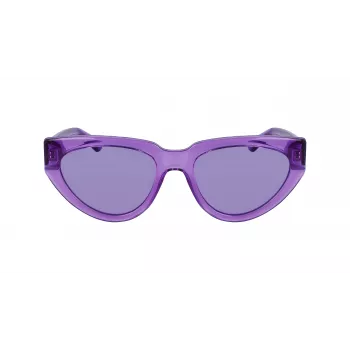 KARL LAGERFELD KL6100S-516 Moteriški akiniai nuo saulės - Acetatinis rėmelis, pilki lęšiai, 54 mm
