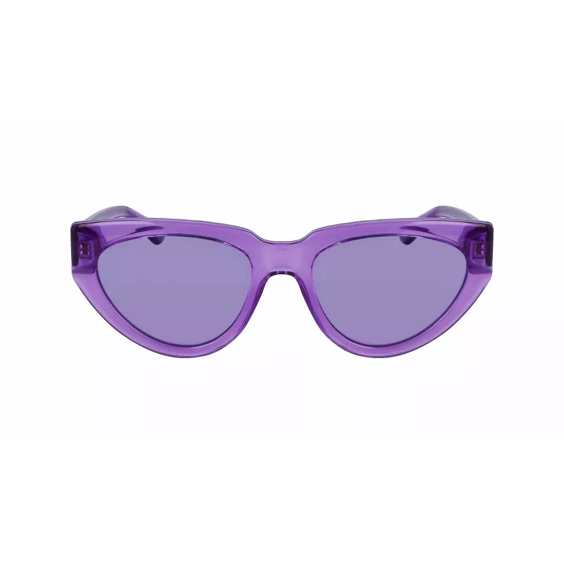 KARL LAGERFELD KL6100S-516 Moteriški akiniai nuo saulės - Acetatinis rėmelis, pilki lęšiai, 54 mm