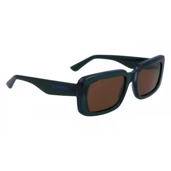 KARL LAGERFELD KL6101S-300 Unisex Akiniai 54mm Pilki Lęšiai Juodas Acetato Rėmas UV400