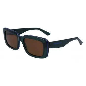 KARL LAGERFELD KL6101S-300 Unisex Akiniai 54mm Pilki Lęšiai Juodas Acetato Rėmas UV400