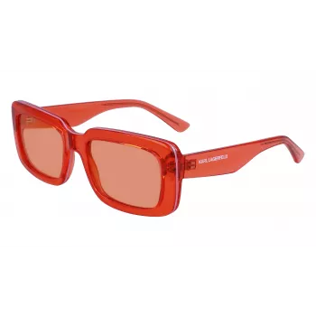 KARL LAGERFELD KL6101S-800 Unisex akiniai - juodas rėmelis, pilki lęšiai, 54 mm