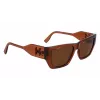 KARL LAGERFELD KL6123S541824 Unisex akiniai nuo saulės, blizgantis juodas rėmelis, pilki lęšiai, 54/18/140 mm